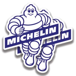 The Decal And Sticker Mafia MICHELIN MAN DECAL 2 Stickers Bogo Car Bumper Truck - 3"w x 3.4"H