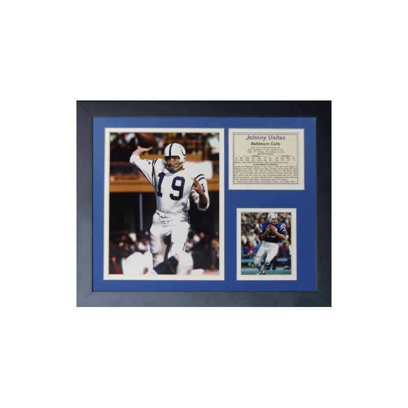 Legends Never Die "Johnny Unitas Framed Photo Collage, 11 x