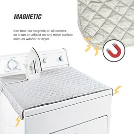 Ruibo Ruibo Magnetic Ironing Mat Blanket,Iron Board Alternative Cover/Quilted Washer Dryer Heat Resistant Pad/Portable Cover/Mat Grey 33"X 18"