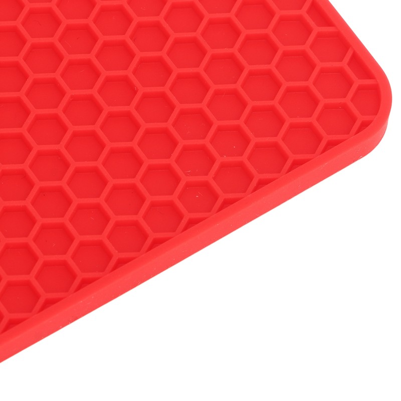 5Pcs Silicone Trivet Mat Square Round Honeycomb Hot Pad Non