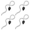 Baluue 4pcs Snake Nail Charms Gemstone Accent Chic Nail Art Decor for Unique Manicure Designs for Art and