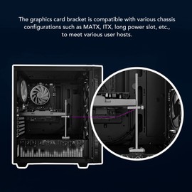 EBTOOLS Soporte de Tarjeta Gráfica, Soporte de Soporte de GPU de Aleación de Aluminio, Soporte de Tarjeta Gráfica de Ajuste Deslizante de Diseño de Vertical, Soporte de