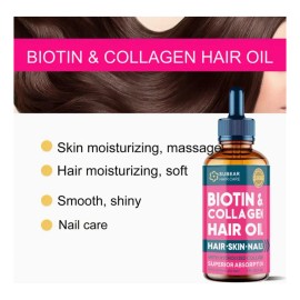 Aceite Reparador Cabello Piel Uñas Con Colágeno Biotina 30ml