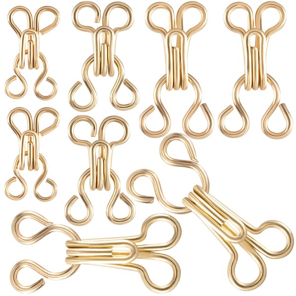 Hzopcw 80 Pairs Sewing Hook and Eye Closures for Clothing,