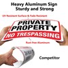 AlfaView Private Property No Trespassing Sign, 10"x 7" .040 Rust