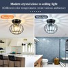 YYJLX Indoor Motion Sensor Ceiling Light Fixture Modern Cryatal Semi
