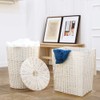 Home&amp;House Rattan Pattern Hamper Choose 1 per capacity, 80L80L_White White