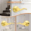 Probrico Gold Door Handles - Interior Passage Lever, Brushed Gold