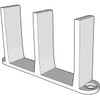 3-Pack Sliding Closet Door Floor Guide Bracket | Universal Fit