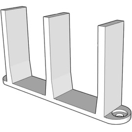 3-Pack Sliding Closet Door Floor Guide Bracket | Universal Fit for 1-3/8" Width Doors (White) | Grovers Home Solutions