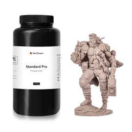 NextShapes Standard Pro 3D Printer Resin, Upgraded Strong & Tough UV Curing Resin, Non-Brittle High Precision 405nm Photopolymer Resin for LCD/DLP/MSLA 3D Printing (Light Apricot, 1000g)
