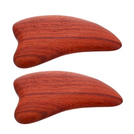 Baluue 2pcs Gua Massage Tool Heart Shaped Scraping Board for Body Neck and Facial Massage Ergonomic Natural Wood Portable and Stylish for Relaxation