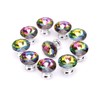 Starworld 10 Pieces Colorful Drawer Knobs, Crystal Glass Door Pull