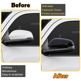 Auto Door Rearview Mirror Protective Trim Cap Compatible with Toyota Tacoma 2024, Side View Mirror Cover Cap, Rear View Cap Decoration Trim Accessories (With Turn Signals/Glossy black)