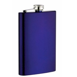 8oz Stainless Steel Hip Flask, Assorted Colors (Yellow) by Top Shelf Flasks