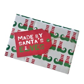 Wrapt Giant XXL Christmas Tags - 12 Pack, 10x15cm - Christmas Presents Labels with String, Gift Wrapping - Recyclable - Made in UK from Sustainably Sourced Materials (Made by Santa's Elves)
