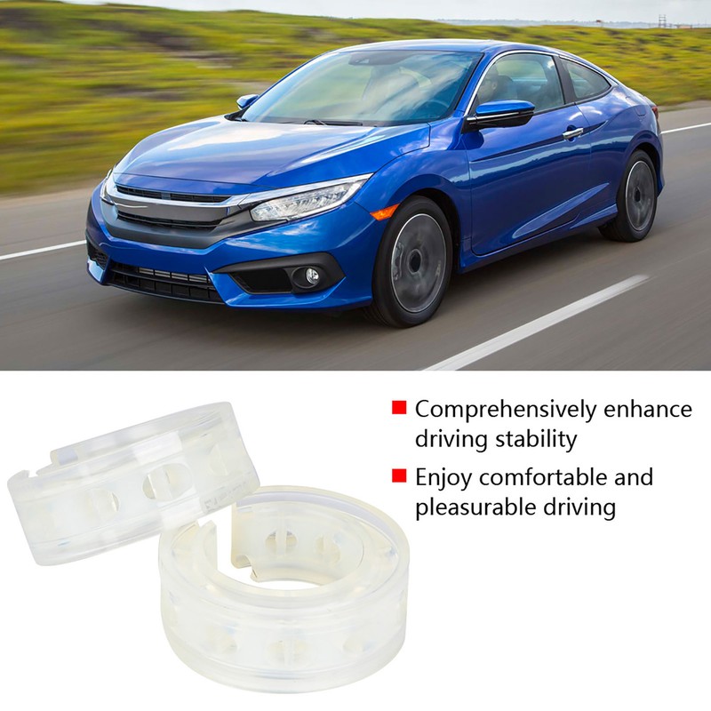 2pc Transparent Car Shock Absorber Buffer Spring Bumper Cushion Type