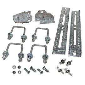 A.A 12" Galvanized Swivel Top Bunk Bracket Kit with Hardware for Boat Trailer, fits 3x3 Cross Members, Heavy Duty (4 Pack)