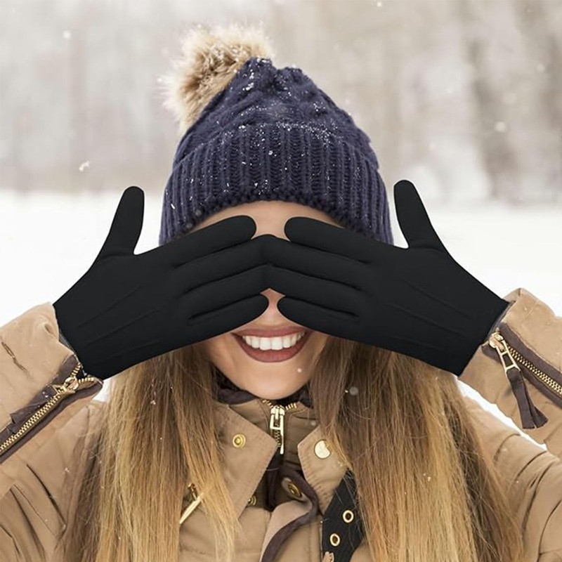 dinghaole Women Touch Screen Gloves, Stylish Faux Suede Soft Warm