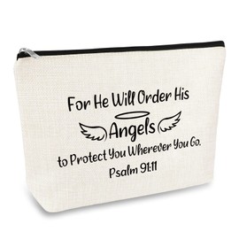 Christian Gifts for Women Makeup Bag Bible Verse Inspirational Religious Gifts for Daughter Friend Sister Teenager Cosmetic Bag Christmas Birthday Graduation Communion Gift Travel Makeup Pouch