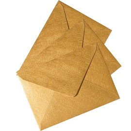 Paper24 Mini Envelopes DIN C8 57 x 81 mm for Bouquets, Money Gifts or Advent Calendar 25 Envelopes Gold