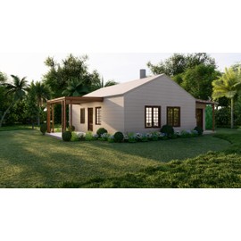 Generic 25x33 Tiny Home Plans - 2 Bedroom, Single Story, 1022 sqft House Blueprint Package