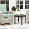 Dark Grey Square HDPE Adirondack Side Table Weather Resistant Small