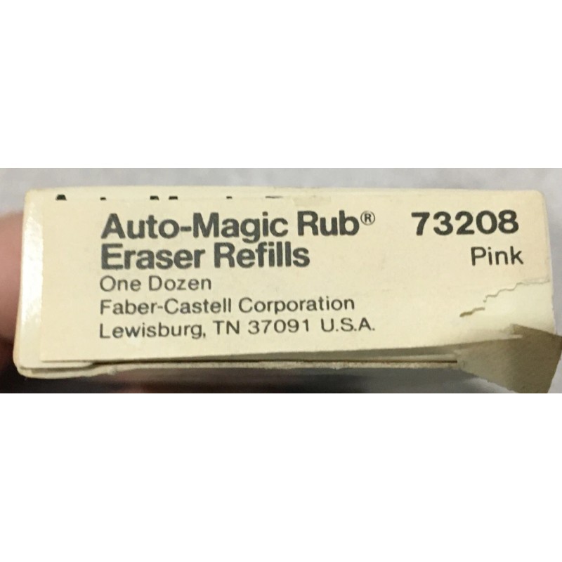 Faber Castell Auto-Magic Rub Eraser Refills- 12 pack, # 73208