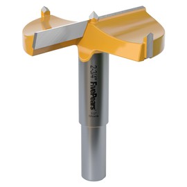 FivePears Forstner Drill Bit 1/2 inch Shank, 2-3/4 inch Cutting Diameter, Carbide Tipped Wood Hole Saw Auger Opener, Hole Opener Hinge Hole Cutter for Woodworking, Plastic, Plywood Products