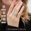 Elio Passero 1.5CT Women's Moissanite Engagement Rings Clarity Moissanite Rings