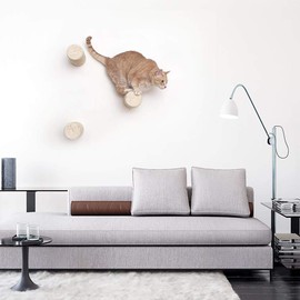 Catastrophic Creations Floating Cat Scratching Post, Hand-Crafted Sisal Cat Scratcher Post, Wall Cat Shelves & Scratching Posts for Indoor Cats, Durable & Modern Cat Furniture (1 Pc, 11” x 4”)