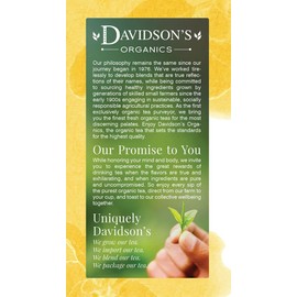 Davidson's Organics, Tulsi Ginger Lemon, 25-count Tea Bags, Pack of 6