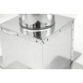 HVAC Premium HVAC Plenum Ceiling Box | Top Ceiling Box | 8'' X 8'' X 6'' Galvanized Steel Metal Ceiling Box is Compatible with Duct 6''