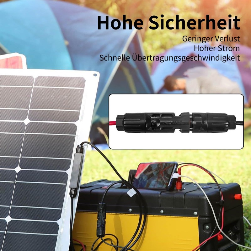 Leehitech 6 in 1 Solar Charging Cable Solar Adapter, Universal