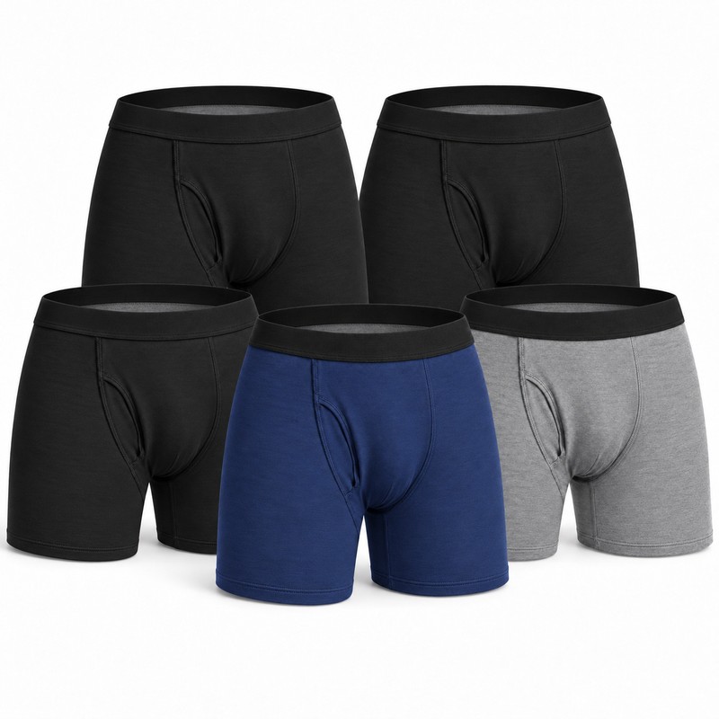 Men's Absorbent Incontinence Boxer Shorts for Urinary Leaks – Washable