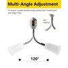 E26 Light Socket Extender Adapter, Flexible Socket Extension for Medium