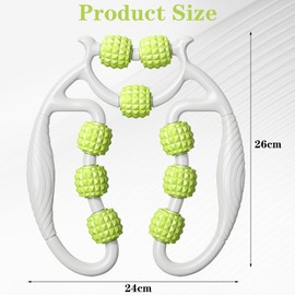 Umllpet Massage Roller, Massage Roller Legs, Leg Muscle Massager - Deep Tissue Massage Roller with 9 Wheels, Leg Muscle Massager Foot Massage Roller, Massage Roller for Leg Foot Arm Massage (Green)