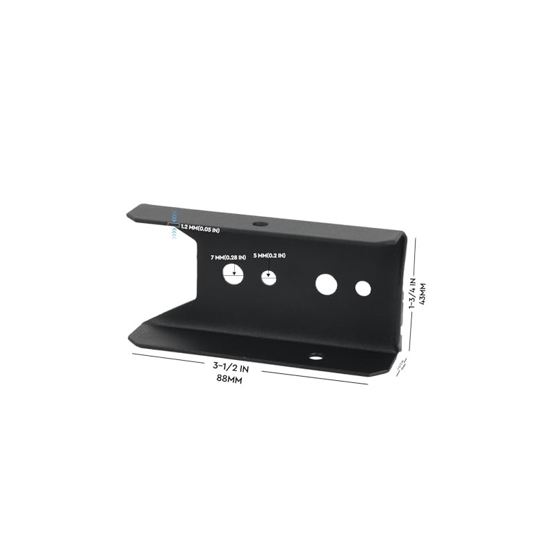 2x4 Galvanized Black Fence Brackets for Wood, Carbon Steel Fence