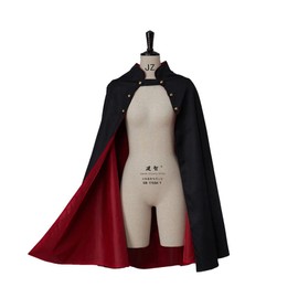 MyheroCos Wirt Mantle Cosplay Costume Men's Vampire Cape Costume Red Black Cloak-M