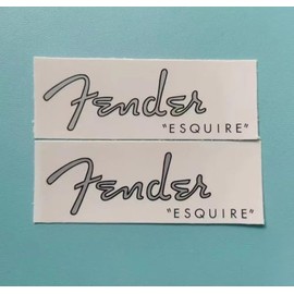 Fits for Fender Electric Guitar & Bass Head Stickers - Tele Esquire Logo Water Transfer Stickers - Trademark Tearable Film