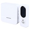 Wireless Doorbell White Self Power 20 to 80dB Adjustable Volume
