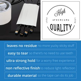 White Gaffers Tape 4 Inch by 90 Feet Heavy-Duty Cloth Gaffer Tape – Non-Reflective, Water Resistant, Residue-Free Gaff Tape for Indoor and Outdoor Use, Versatile and Multipurpose Cloth Tape