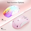 memzuoix 2.4G Wireless Mouse with Customizable Cover & 9-Color LED