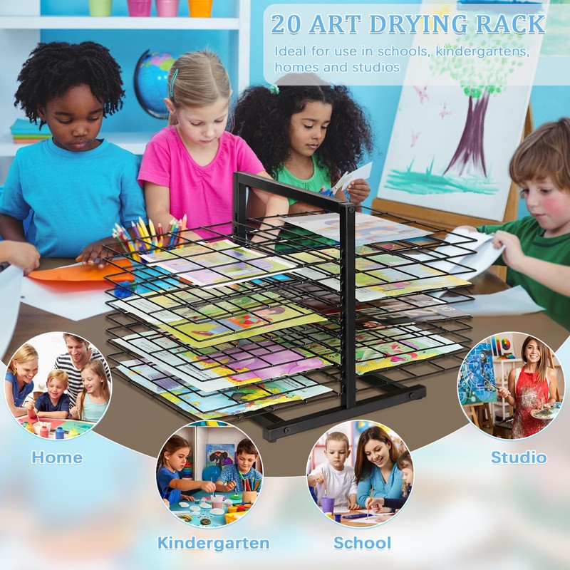 Lzttyee Art Drying Rack for Classroom Paint Drying Rack Art