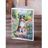 Caroline's Treasures Sheltie Spring Path Greeting Cards Pack of 8