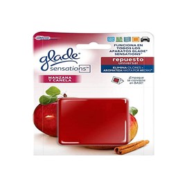 Glade Sensations Aromatizante de Ambiente Continuo en Gel, 1 Repuesto, Aroma Manzana Canela, 8 g