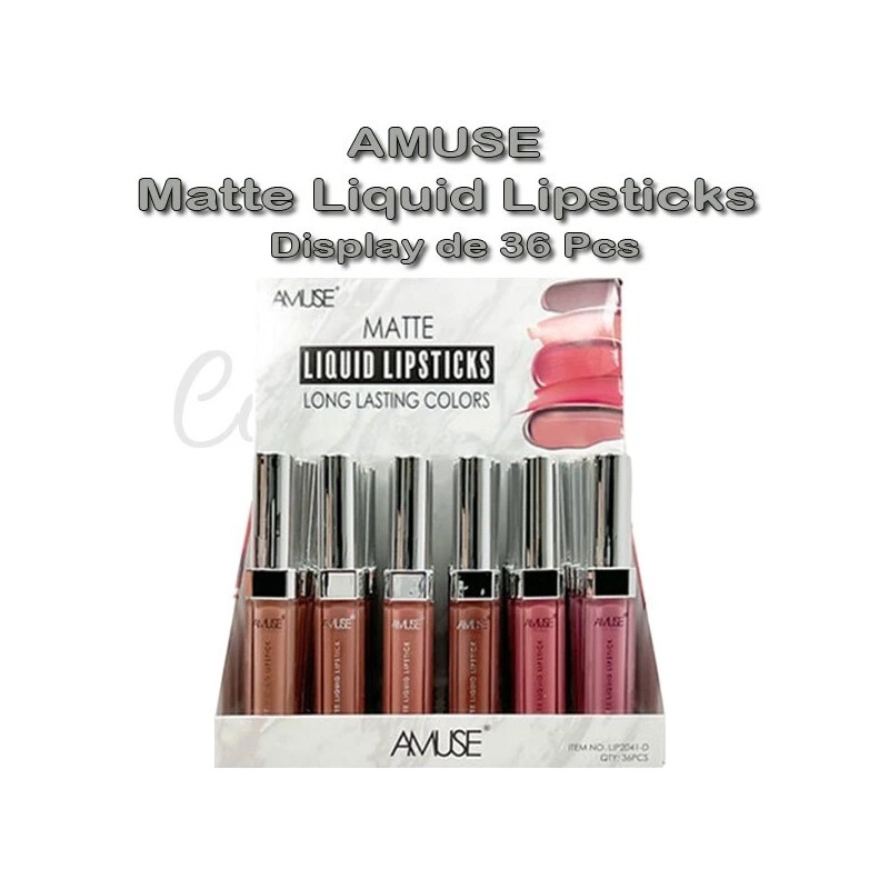 Amuse 2041-D Wholesale Matte Liquid Lip Gloss. 3 Set of