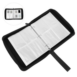 SUPVOX Card Collector Album Yellow Trading Card Organizer with Sleeves Protector for Stickers Stamps Collectibles Easy Insert Design Holds Up to