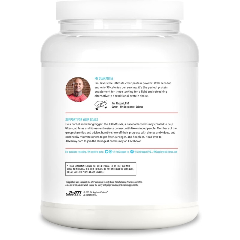 JYM Supplement Science Iso JYM Watermelon, 90 Calories, 100% Whey