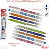 FLAIR Marathon 10 x 0.7mm Fine Point BLUE Ink Biros